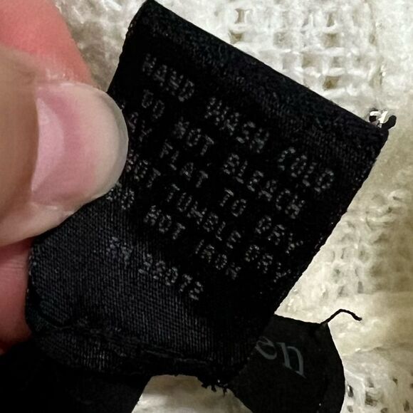 Steve Madden Womens Cowl Neck Ivory Poncho Sweater OSFM - Picture 3 of 5